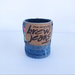 Original Brew Jeans denim koozie with belt